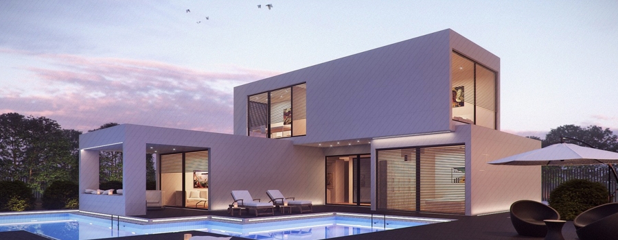 プール付きの高級な一戸建て:写真